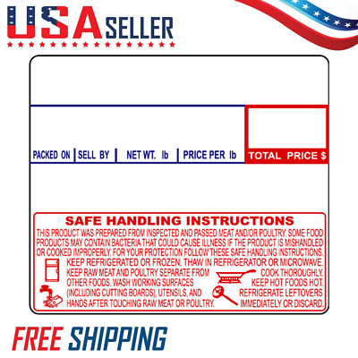 CAS LST-8030 Printing Scale Label, 58 x 50 mm, Non-UPC/Safe Handling, 12 Rolls