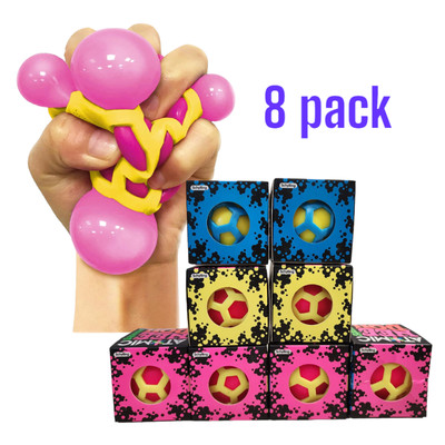 Schylling Atomic Nee Doh Stress Squeeze Ball Relieve Stress Have Fun - Set of 8