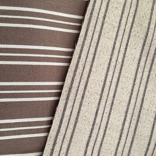 Upholstery Fabric Striped Brown Creamy Tan 3 YDS 56