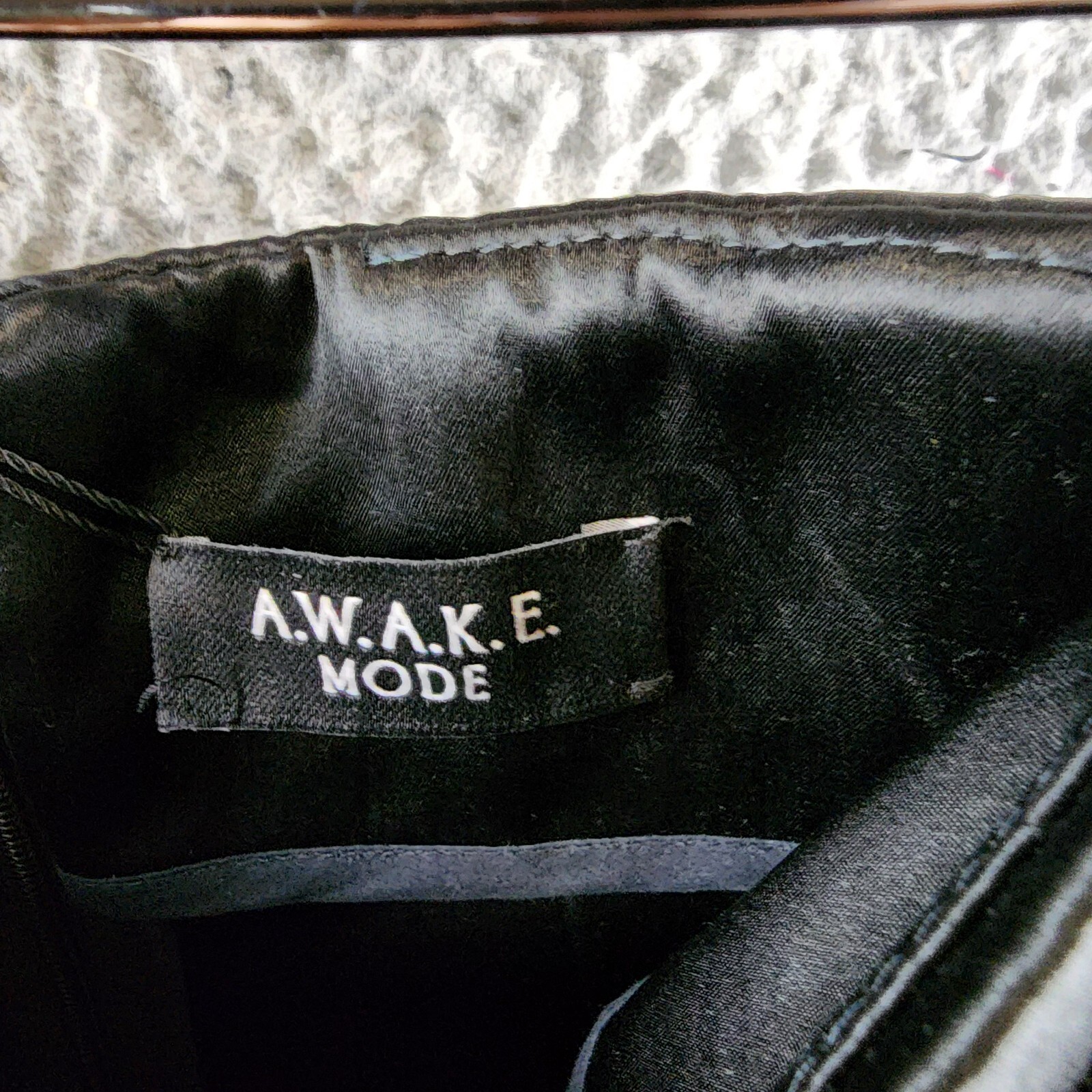 A.W.A.K.E. MODE Layered Skirt Pants Womens 36 Black Welt Pocket Back Zip Closure - Picture 12 of 18