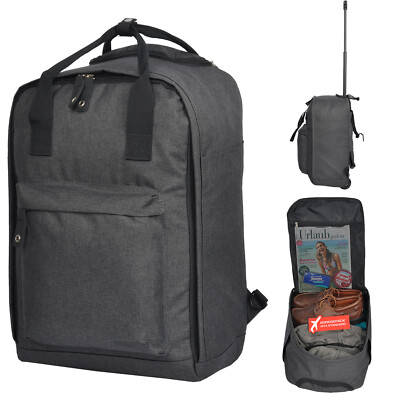 Rucksack Trolley KEANU Handgepäck Kabinen Reisetasche 1,9Kg Koffer IATA 36L Grau