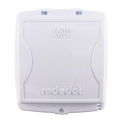 RED DOT 2CKPM-W WHILE-IN-USE WEATHERPROOF OUTLET BUBBLE COVER, WHITE (4-PACK)