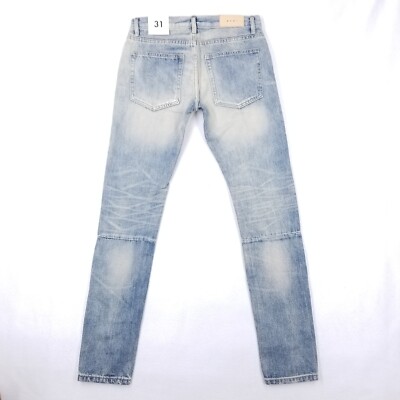 NWT mnml Mens Denim Blue Jeans slim D757 M322 Size 31 ( Measures 31x33 )