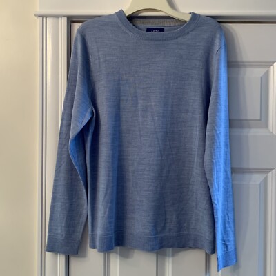 NWT Apt 9 Seriously Soft Merino Wool Blend Sweater Heather Blue Mens Medium