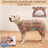 SCENEREAL Dog Pajamas for Small Medium Large Dogs Girl Boy, Classic Plaid Pet Clothes Sweater Puppy Winter Coat, Soft Doggie Onesie Jammies Cat Pjs Outfits, Beige S