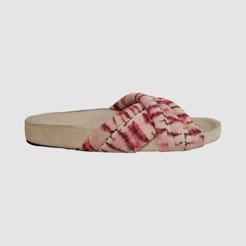 VIP【関税送料無料】希少 ISABEL MARANT BLUE AND PINK SANDALS $475 Isabel Marant Women Pink Holden Tie Dye Suede Slide