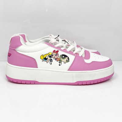 

Off Brand Womens Powerpuff White Lace Up Low Top Повседневная обувь Кроссовки Размер 9, Белый