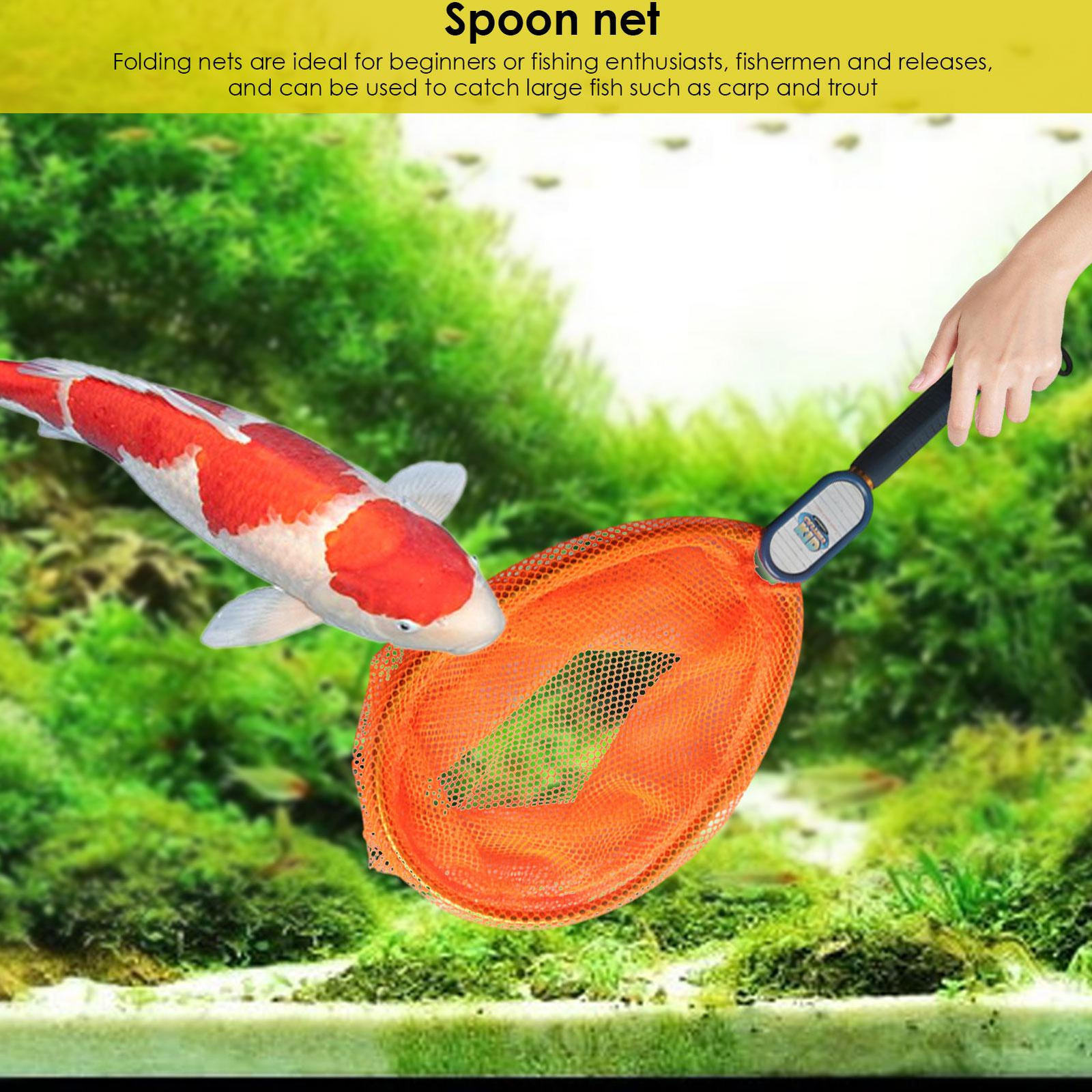 Fishing Net Hook-Proof Small Fish Net Foldable Telescopic Fishing Landing Tool