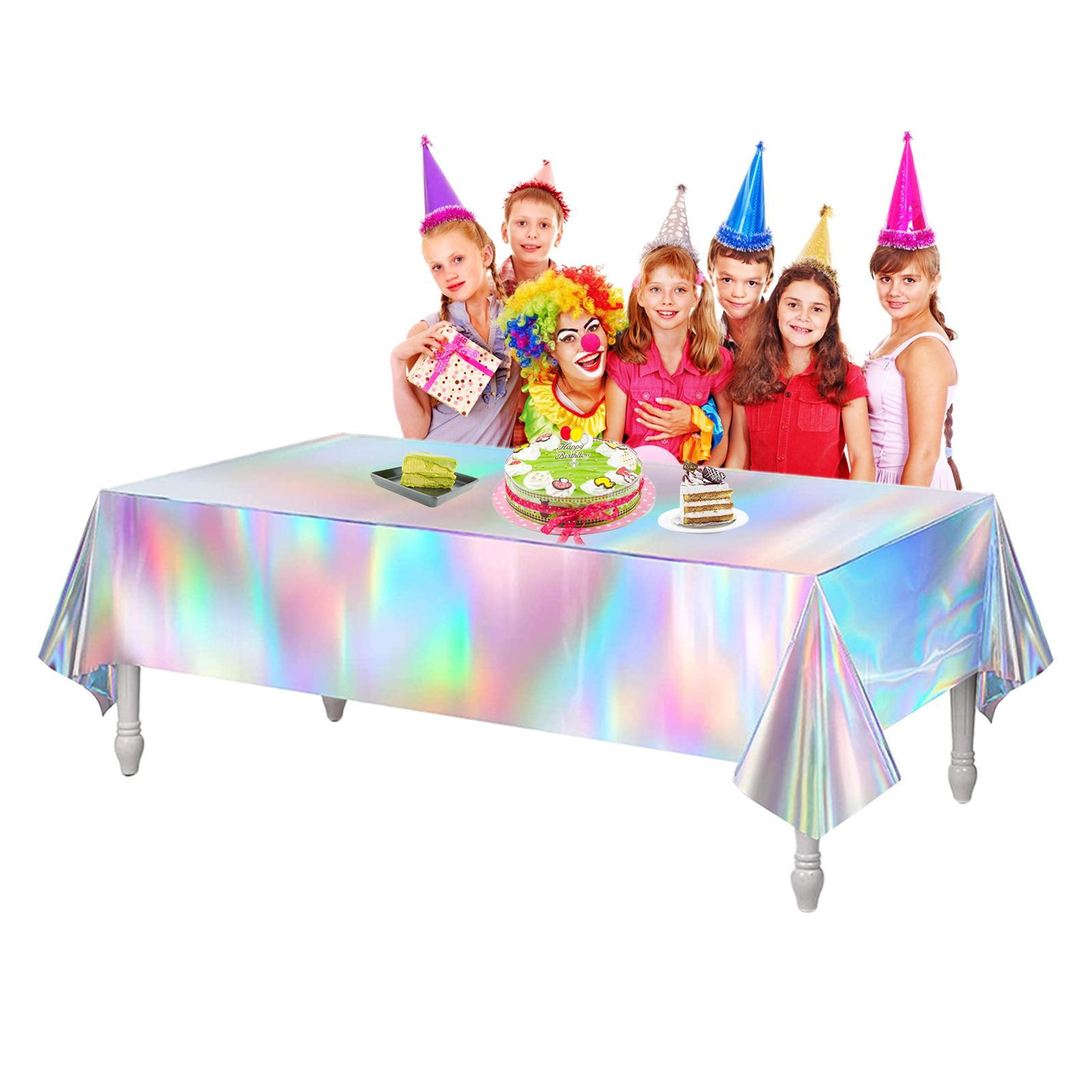 Laser Holographic Tablecloth Table Cover Indoor Outdoor Home Table Decorations