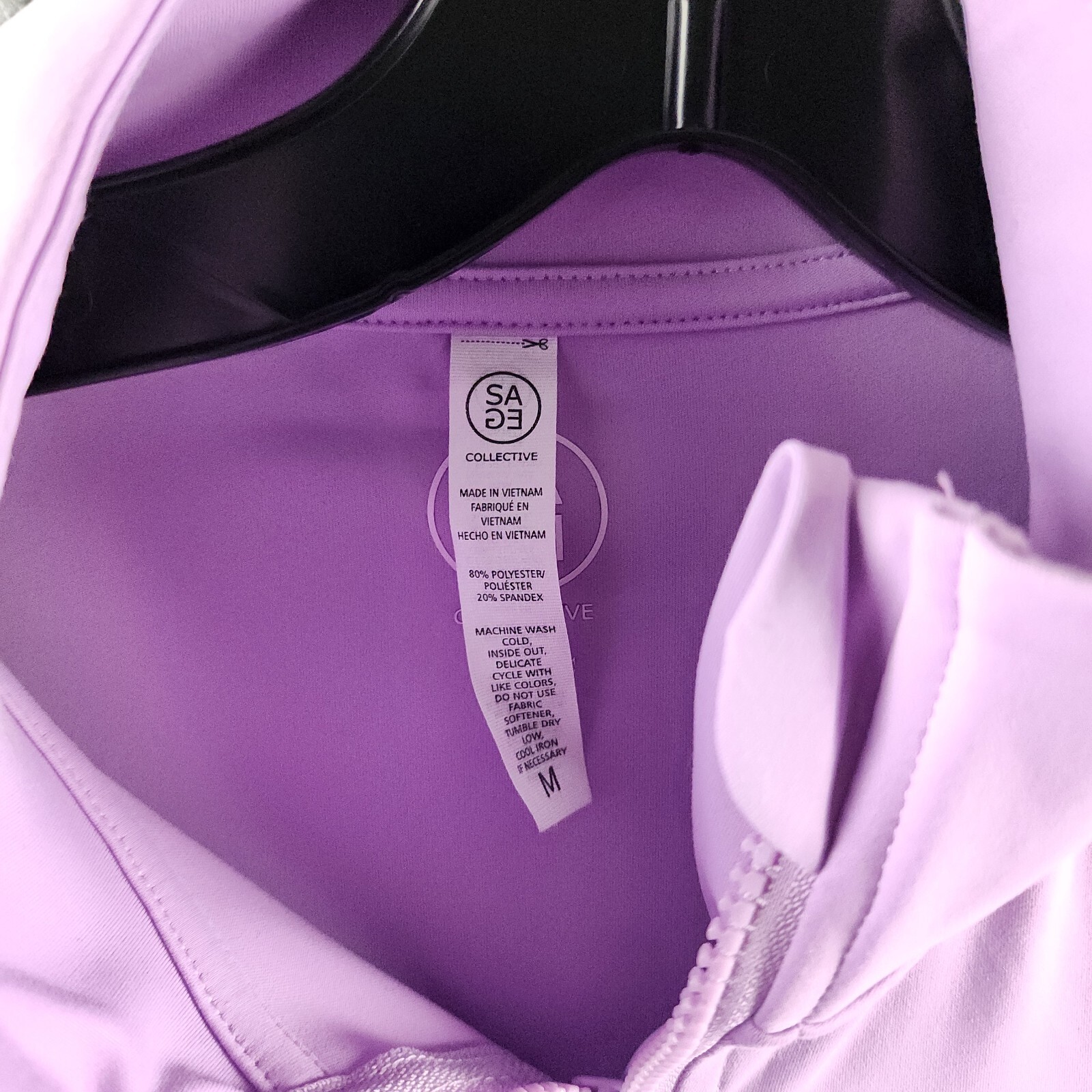 SAGE COLLECTIVE UPF 50+ Flyer Performance Track Jacket Women M Lilac Zip Closure - Picture 5 of 14