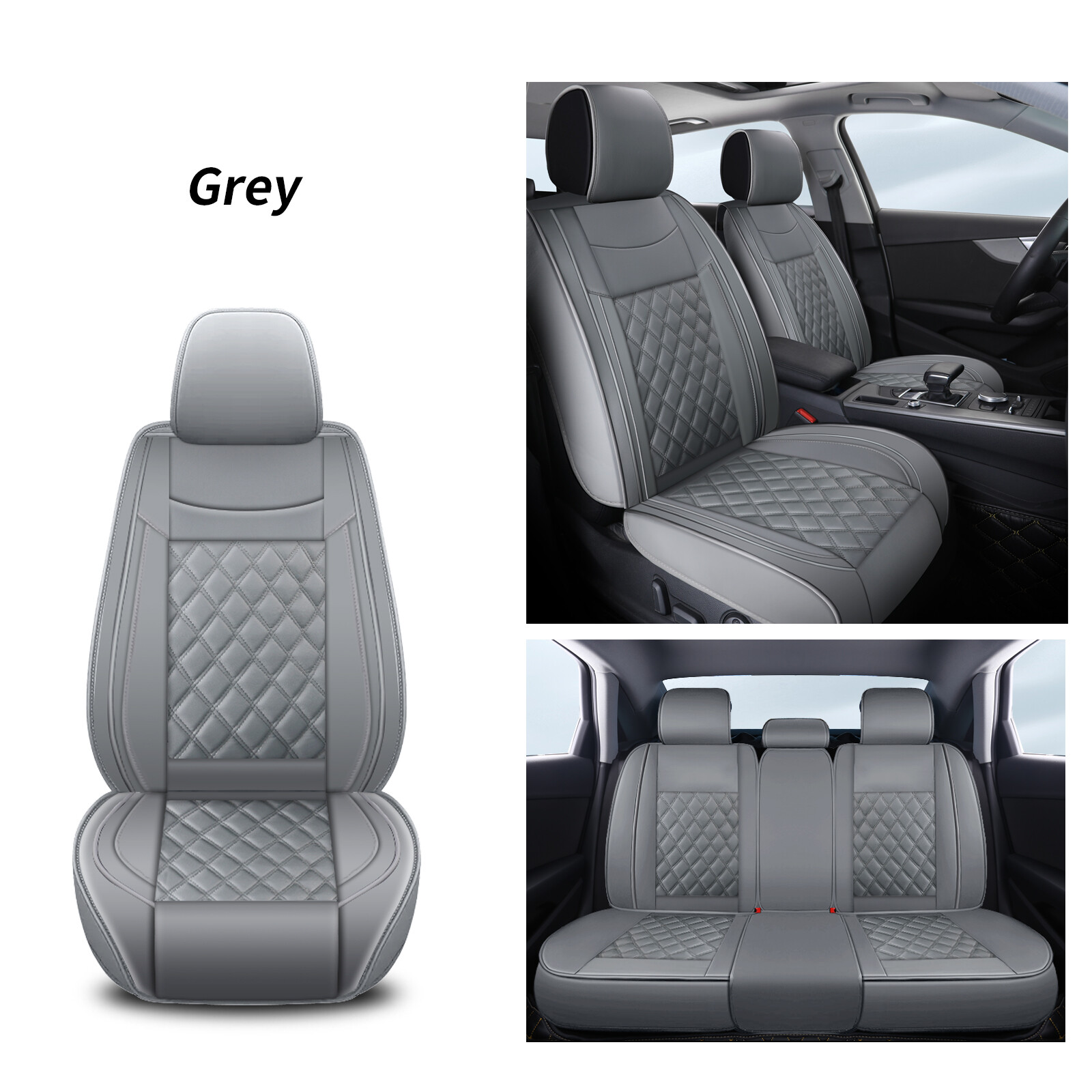 For Nissan Altima Car Seat Cover Deluxe PU Leather Full Set Front Rear
