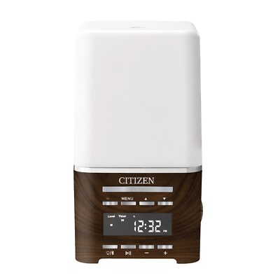 NEW  CITIZEN UTOPIAN- SENS TIME WOOD GRAIN TABLETOP CLOCK W/ ALARM CC1038