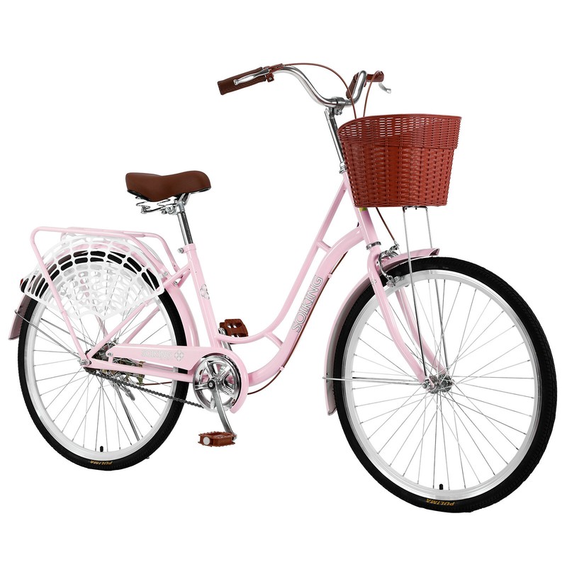Adult Women Ladies City Bike Single Speed Beach Cruiser Bike Comfort