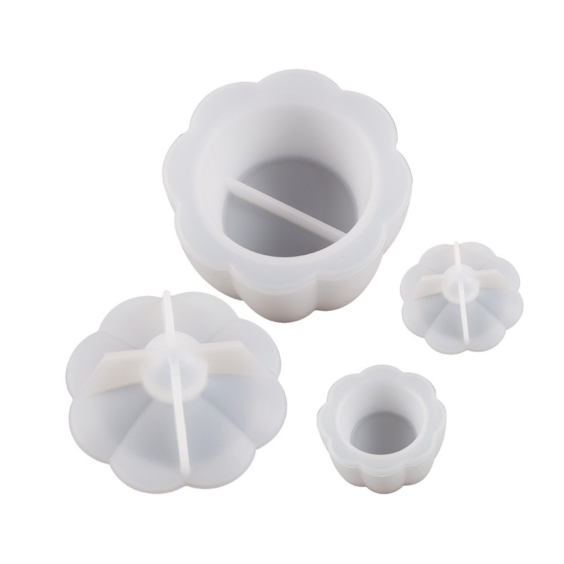 Jewelry Storage Box Silicone Mold Flower Pot Resin G