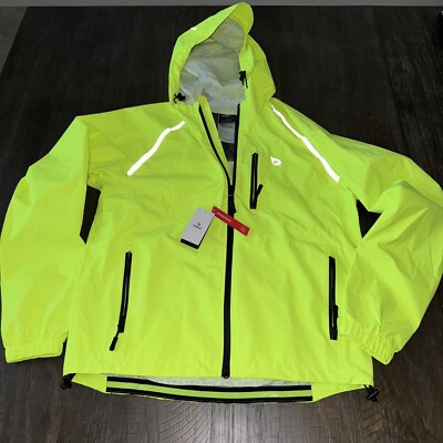 BALEAF RAIN JACKET Unisex S Hi-Vis NEON MultiSport Cycle Run Walk Outdoors