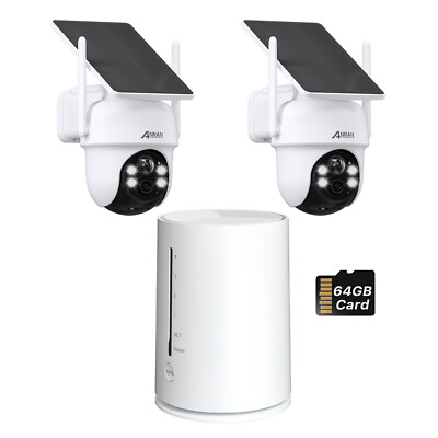 360° PTZ Wireless Security Camera System Battery Solar Audio Outdoor Wifi Camera