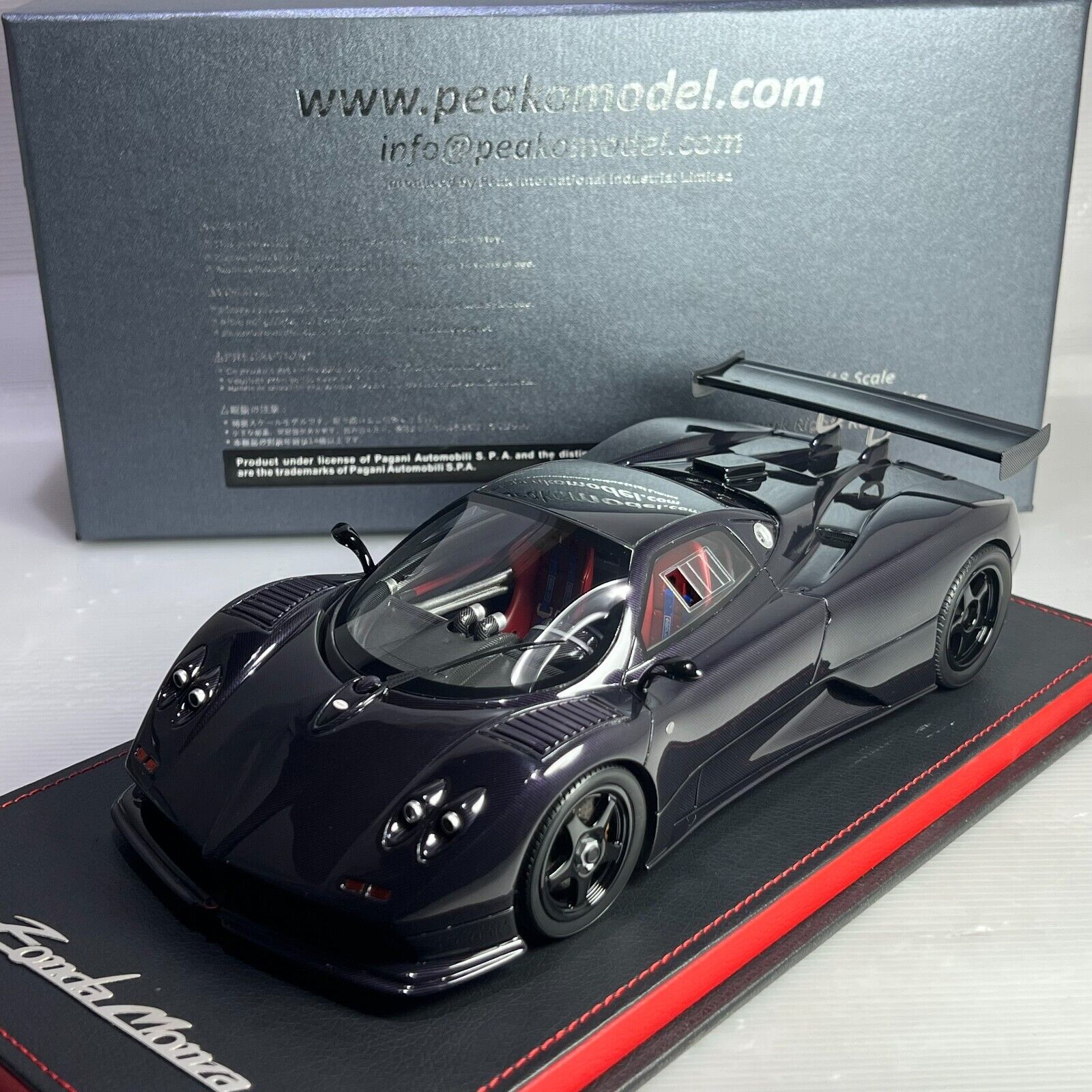 1/18 Peako Pagani Zonda C12 Monza Purple Carbon Limited 50 1/18 Peako Pagani Zonda C12 Monza Purple Carbon Limited 50