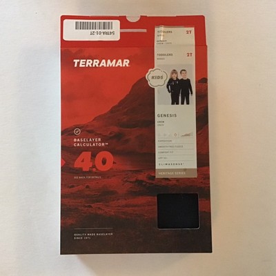 Terramar Baselayer Calculator 4.0 kids genesis 2T crew Longsleeve shirt NWB NWT