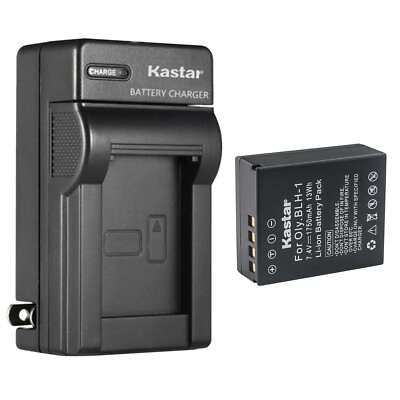 Kastar Battery Wall Charger for Genuine BLH-1 Olympus OM-D E-M1 Mark II Camera