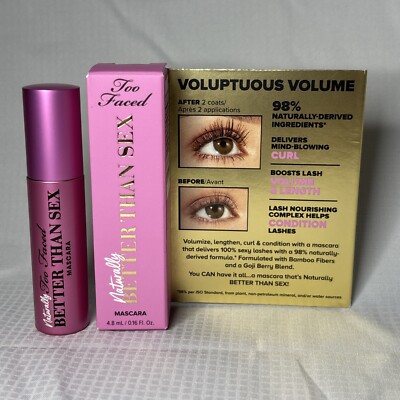 Too Faced Naturally Better Than Sex Mascara 4.8 ml/.16 oz Travel NIB Free Ship
