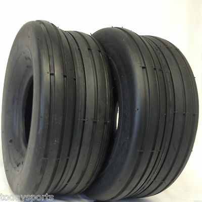 TWO 15/6.00-6, 15x6.00-6 Hay Tedder Tubeless Tires Smooth Rib 