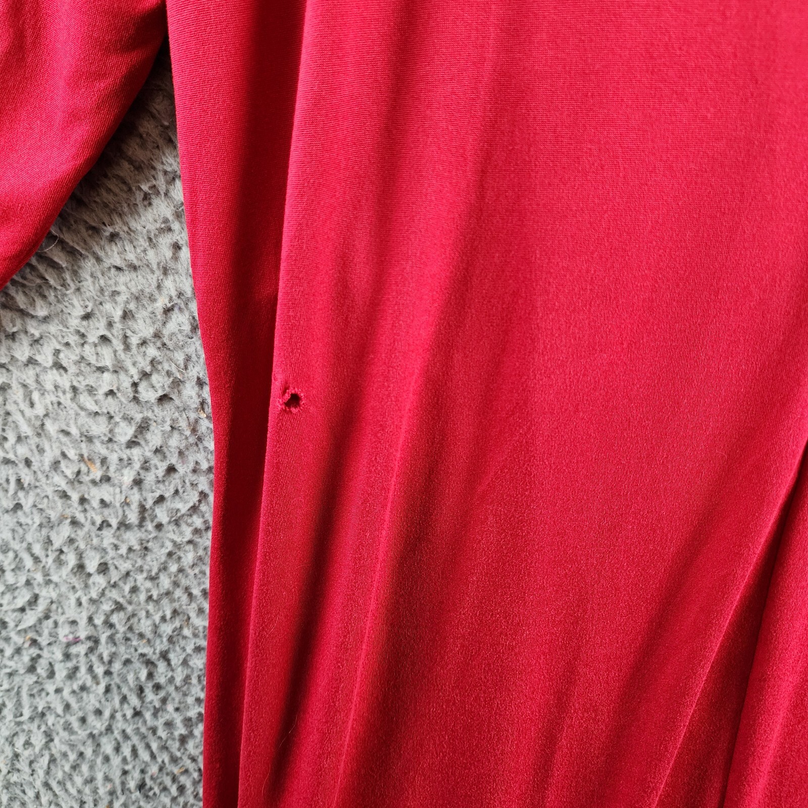 24seven Comfort Apparel Plus Size Wrap Dress Women's 1X Red 3/4 Sleeve Pullover - Picture 15 of 16