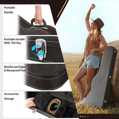 Ktaxon KST KTL Electric Guitar Hardshell Case Portable Case Lockable