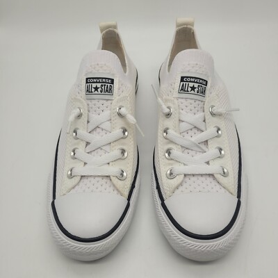 Converse Chuck Taylor All Star Knit Shoreline White Black Slip On Size 7