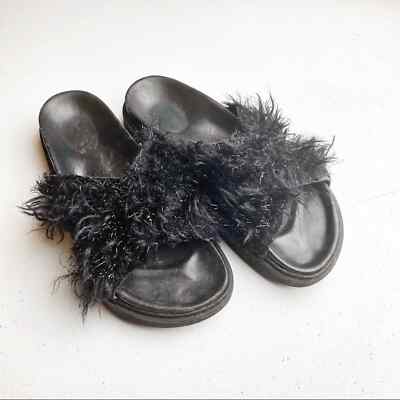 Simone Rocha Fur Slides