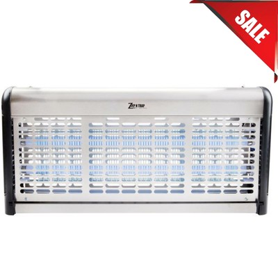 80 Watt Zap N Trap Stainless Steel Insect Trap / Indoor Restaurant Bug Zapper
