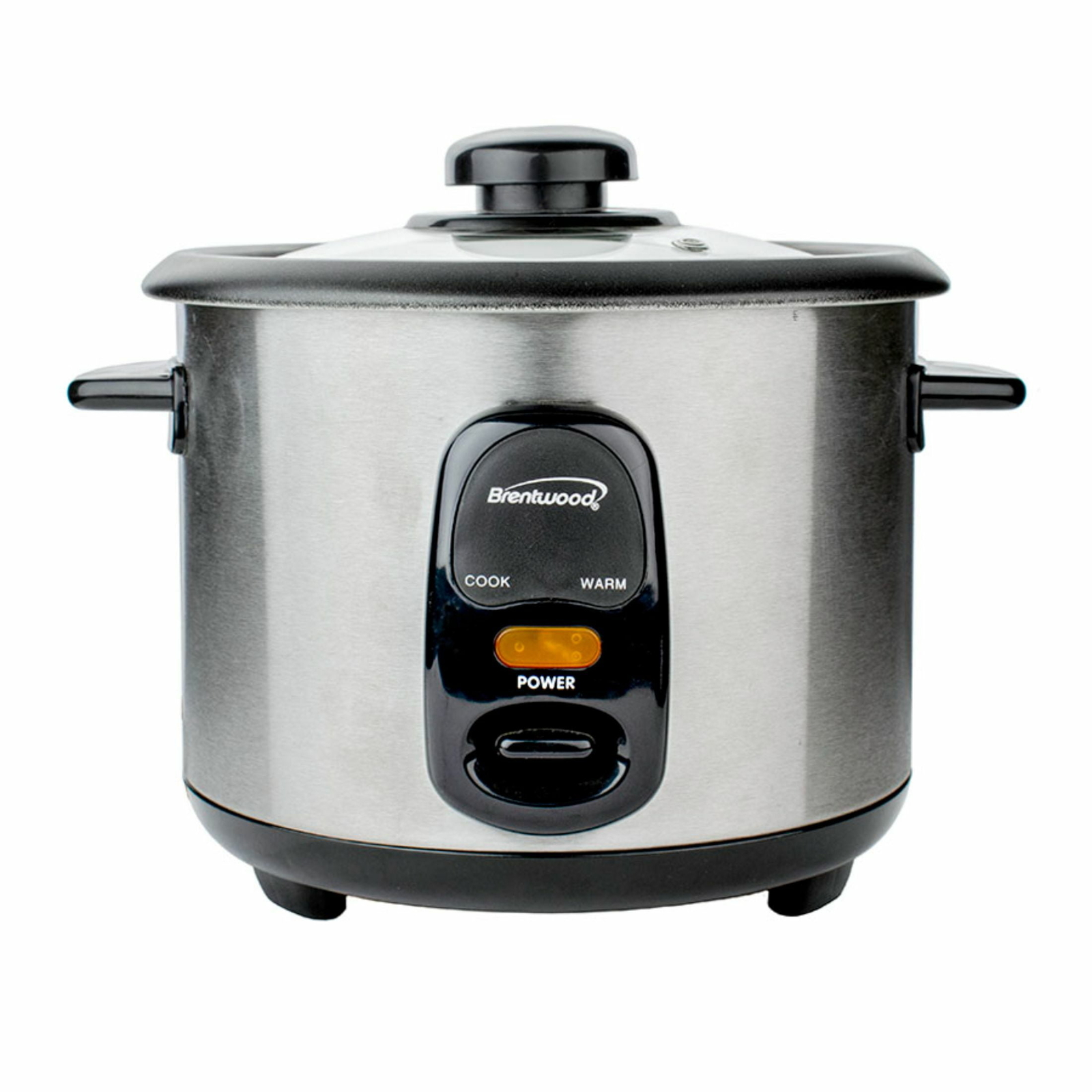 Brentwood 8-Cups Uncooked 16-Cups Cooked Rice Cooker Stainless Steel - Silver