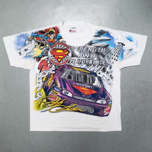 90s　NASCAR Jeff Gordon レーシングTシャツ　XL Vintage 90s NASCAR Mens XL Faded Spell Out Jeff Gordon