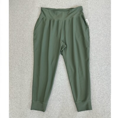 Old Navy Jogger Pant Women XXL Green Powersoft Ankle High Rise Stretch Comfort