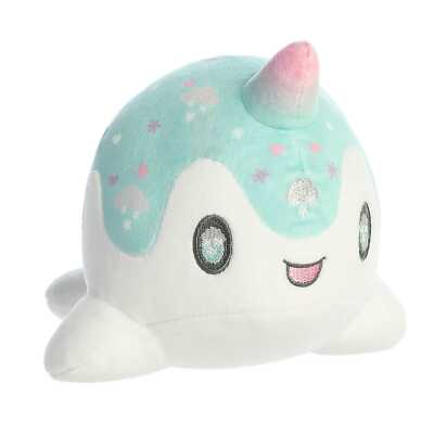 Aurora - Tasty Peach - 7'' Snowfall Nomwhal Festive Stuffed Animal