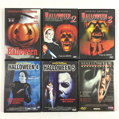 Halloween 1 2 3 4 5 + Resurrection / Lot 6 DVD / Quasi L'intégrale
