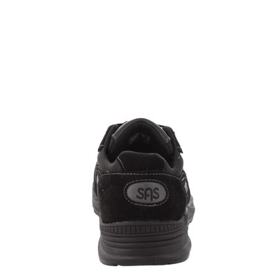 Pre-owned Sas Men's , Journey Mesh Walking Shoe Journeymesh Blk Black Leather Mesh