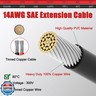 Magiktech 1.6/3.3/6.5/13/25/50 FT SAE to SAE Extension Cable 14AWG,SAE Adapter Cable,SAE Ports Wire for Solar Panel Battery Automotive RV Camp Trailer Tractor (1.6FT/0.5M)