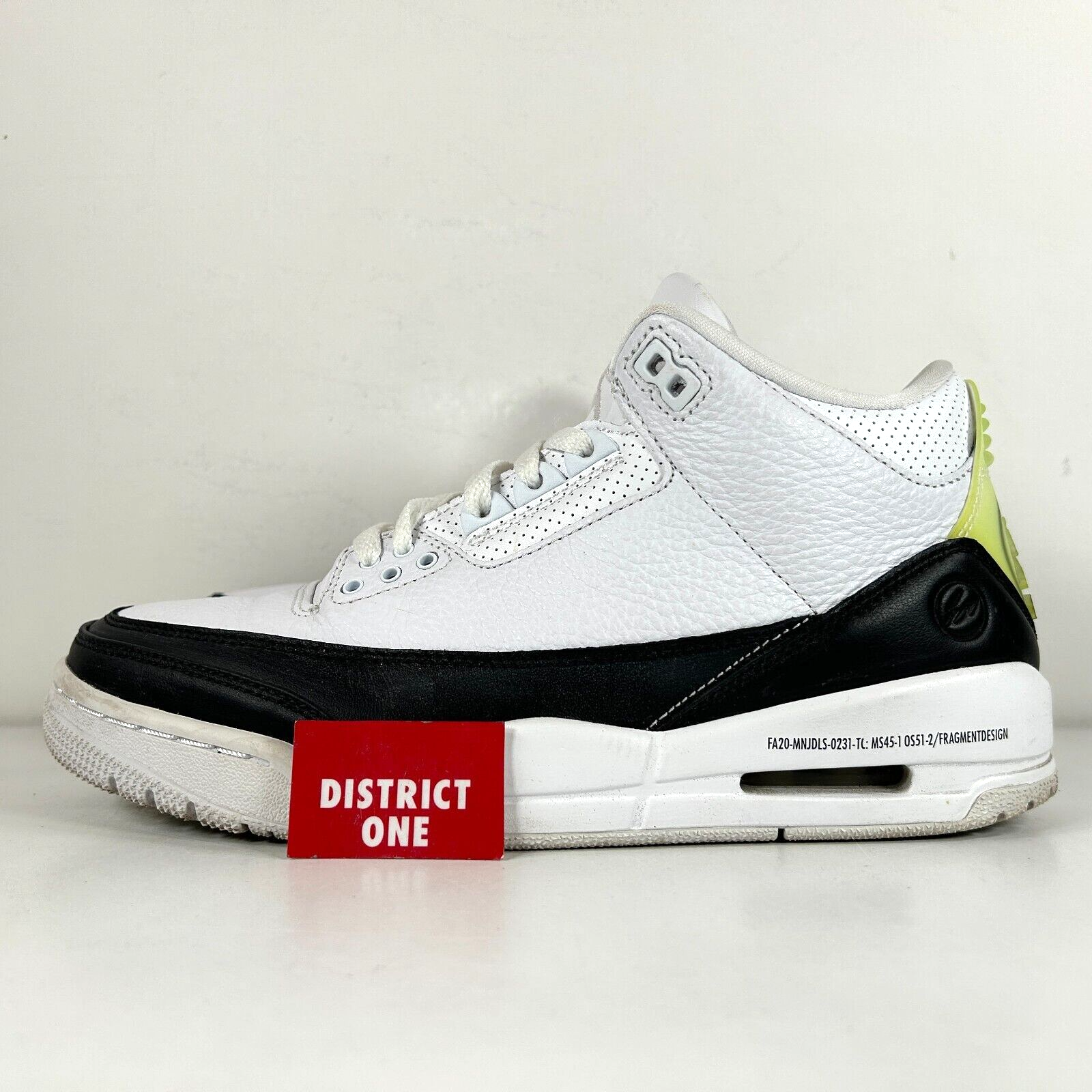 Fragment Design x Air Jordan 3 Retro SP White - Size 7.5 - DA3595