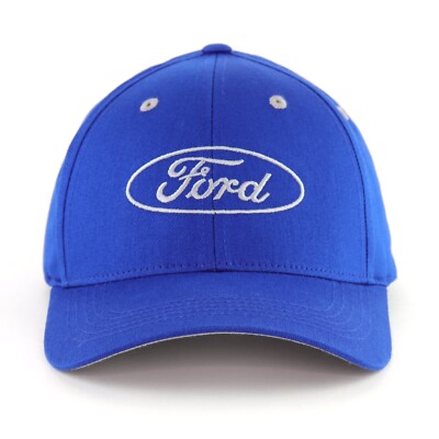 Ford Logo Embroidered Baseball Hat Ball Cap Blue Official Licensed