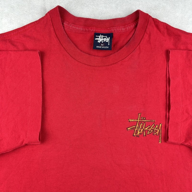 vintage 90s STUSSY SINGLE STITCH T-Shirt MEDIUM hip hop made in