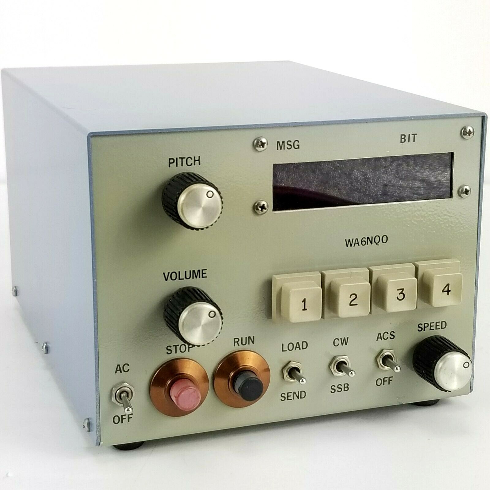 Morse Code Electronic Keyer with Four Messages for Ham Radio Amateurの