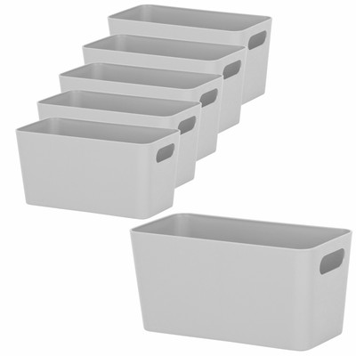 6x Korb Aufbewahrungskorb 20x10cm 1,4L Organiser Ordnungsbox Schubladeneinsatz