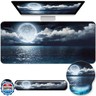 VINEBURY Desk Pad Keyboard Wrist Rest and Mouse Pad Coaster Set,Large XXL Desk Mat Matt Cover Ergonomic Mousepad with Memory Foam for Women Desktop Computer and Office-Night Moon
