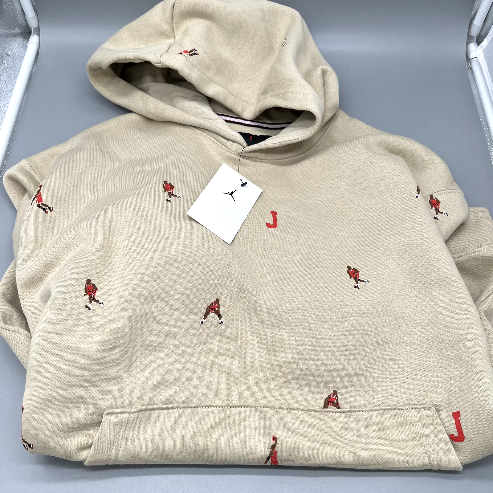 Nike Men Jordan All Over Jumpman Fleece Hoodie Sweatshirt DV9392-206 - Sz  Large | eBay