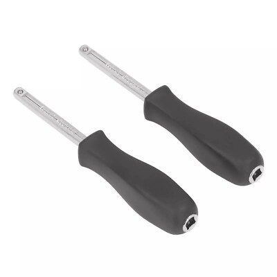 2x 1/4'' Hard Black Handle Socket Driver Spinner Extension For Repair Maintenance