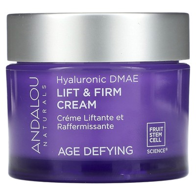 Andalou Naturals Lift Firm Cream Hyaluronic DMAE 1 7 унций 50 г без тестирования на животных,