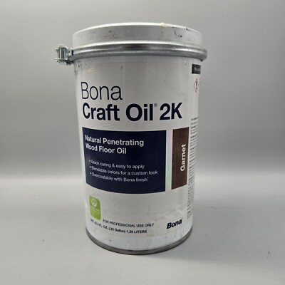 Garnet Bona Craft Oil 2K Wood Floor Oil 1.25 Liter Size