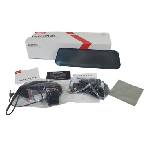 Jansite Stream Media Front & Rear View Touch Screen Mirror Dash Cam With Manual Jansite Stream Media Front & Rear View Touch Screen Mirror Dash Cam With Manual