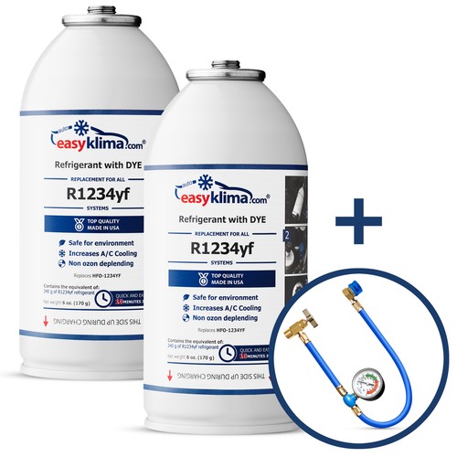 EasyKlima Kit R1234yf Recharge Climatisation Auto + Gaz Réfrigérant