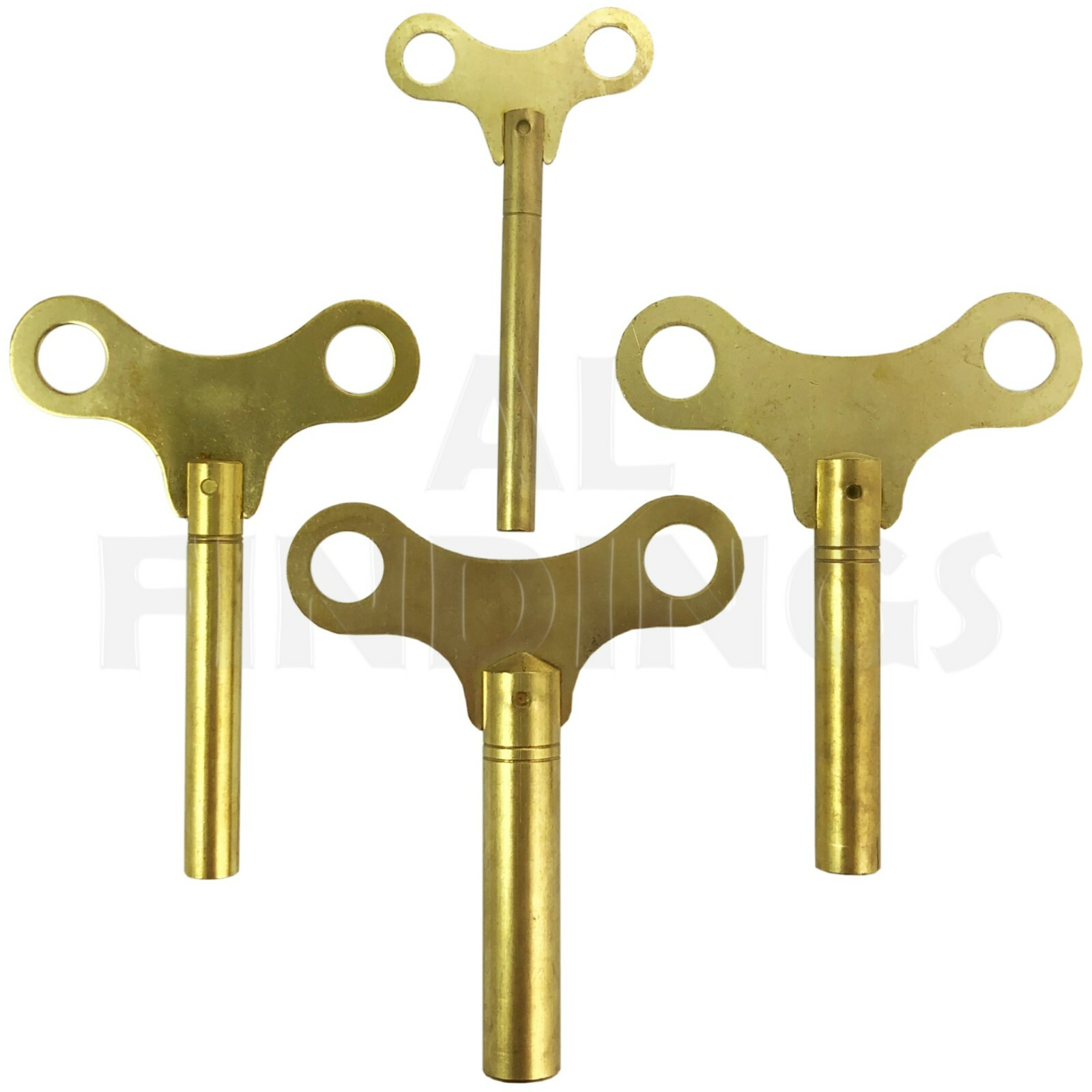 Long shaft winding clock key winged type brass 1.75mm to 6.75mm keys